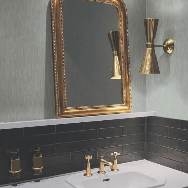 Antonina Vella Metallic Cascade - Pale Green & Silver Wallpaper | Buy Online Antonina Vella Metallic Cascade wallpaper, color Pale Green & Silver, SKU MD7153