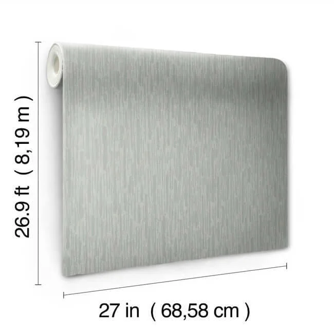 Antonina Vella Metallic Cascade wallpaper, color Spa & Silver, SKU MD7154