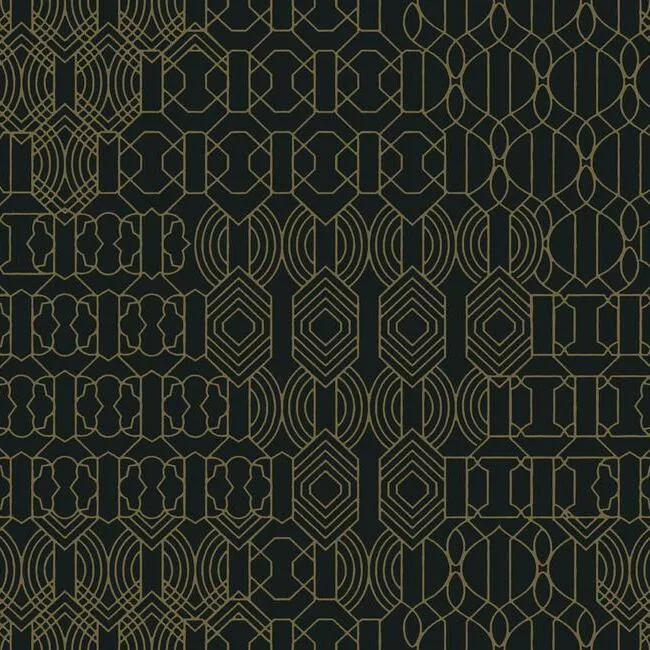 Antonina Vella Modern Chandelier wallpaper, color Black, SKU BO6674
