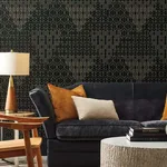 Antonina Vella Modern Chandelier - Black Wallpaper | Buy Online Antonina Vella Modern Chandelier wallpaper, color Black, SKU BO6674