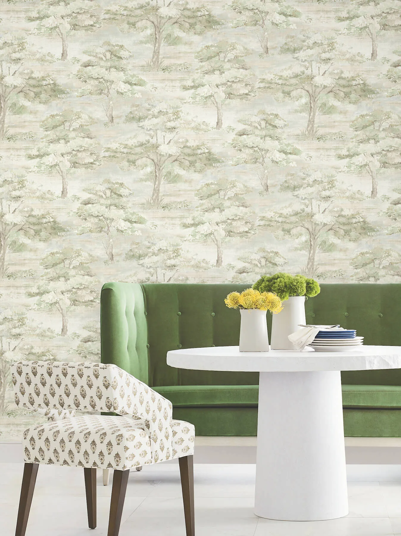 Antonina Vella Moreno - Green Wallpaper | Buy Online Antonina Vella Moreno wallpaper, color Green, SKU LL3224