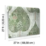 Antonina Vella Mystic Forest wallpaper, color Green & Coral, SKU BO6702