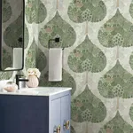 Antonina Vella Mystic Forest wallpaper, color Green & Coral, SKU BO6702