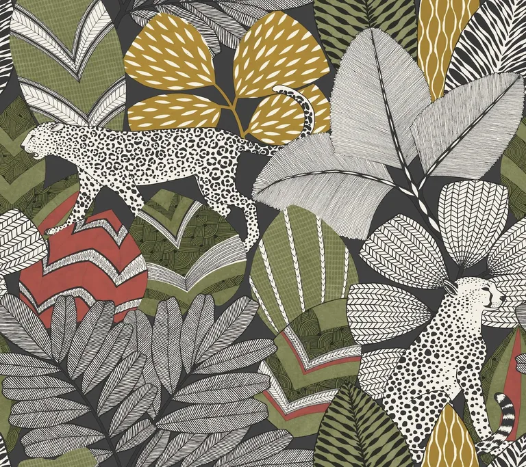 Antonina Vella Namiri wallpaper, color Black, SKU AB3112