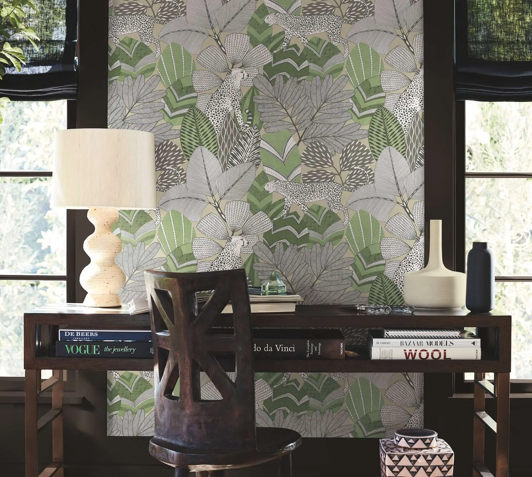 Antonina Vella Namiri - Green Wallpaper | Buy Online Antonina Vella Namiri wallpaper, color Green, SKU AB3114