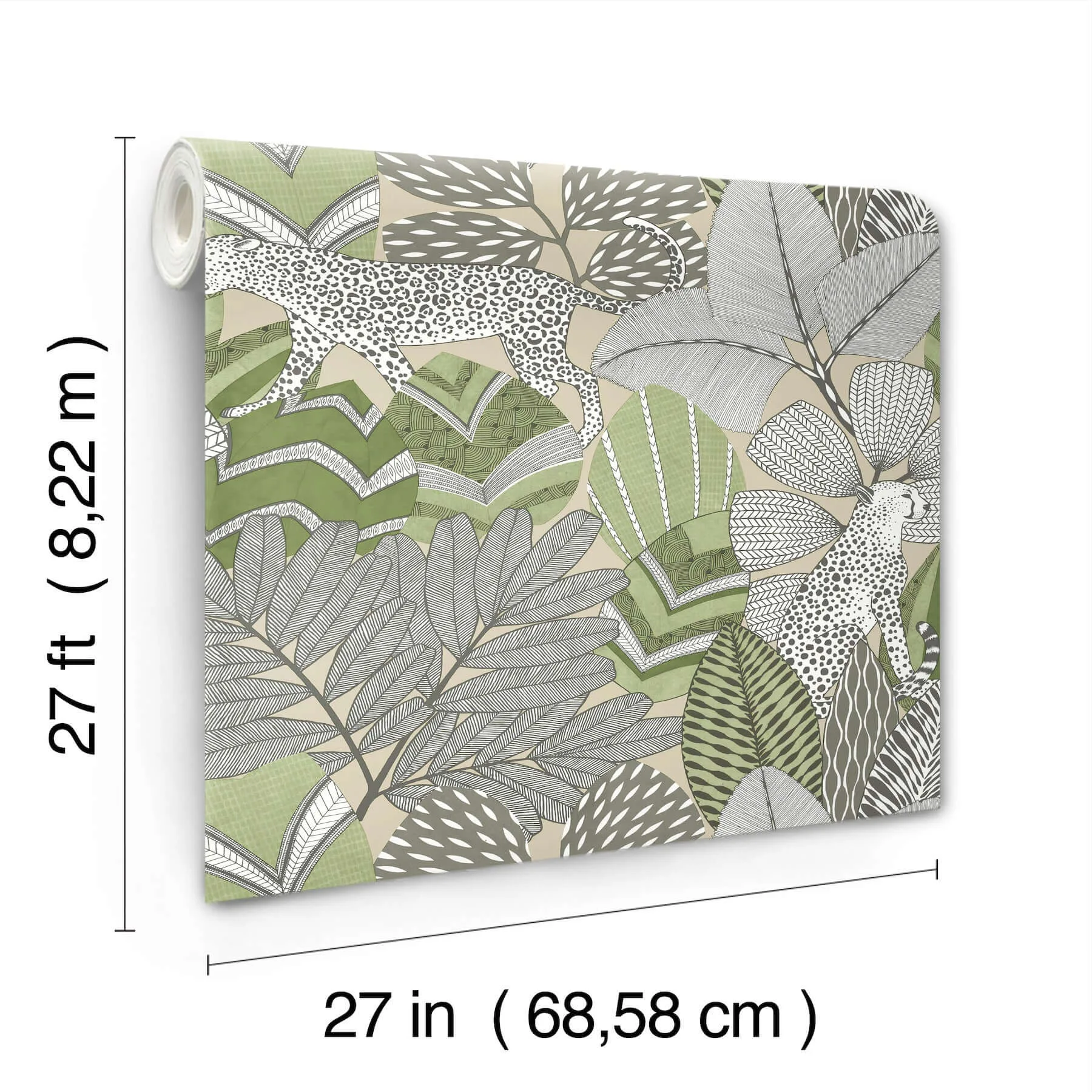 Antonina Vella Namiri - Green Wallpaper | Buy Online Antonina Vella Namiri wallpaper, color Green, SKU AB3114