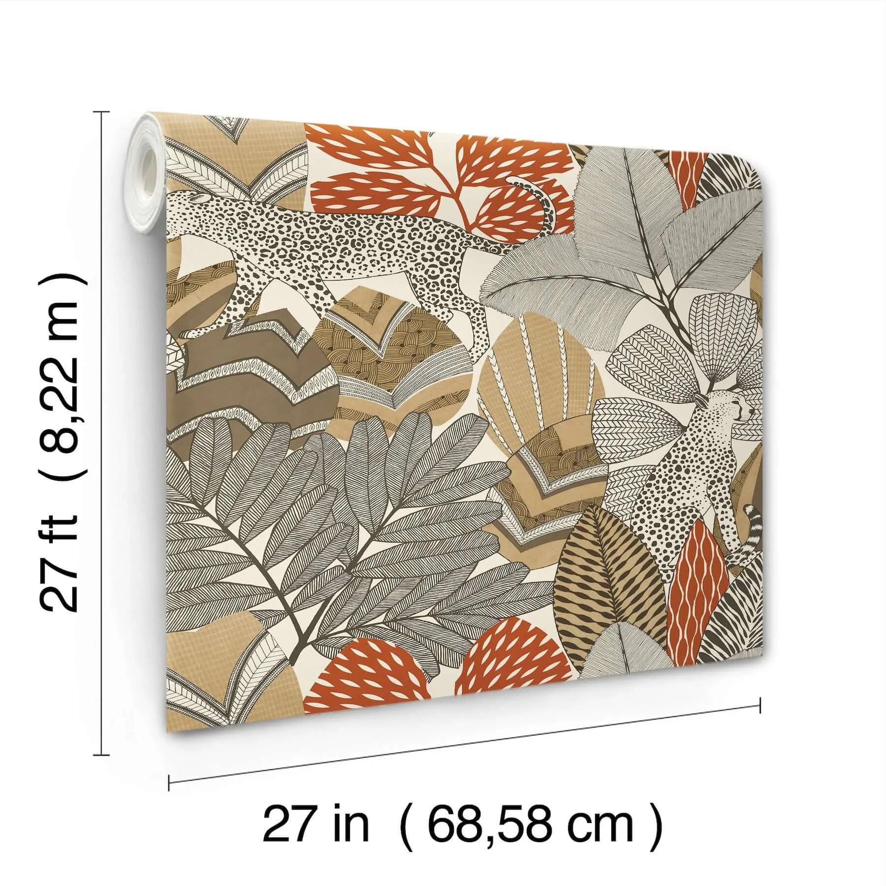 Antonina Vella Namiri - Ochre Wallpaper | Buy Online Antonina Vella Namiri wallpaper, color Ochre, SKU AB3111