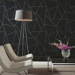 Antonina Vella Nazca wallpaper, color Black & Gold, SKU MD7181