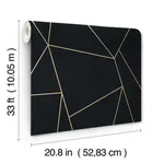 Antonina Vella Nazca wallpaper, color Black & Gold, SKU MD7181