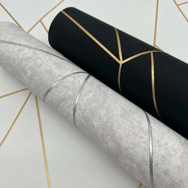 Antonina Vella Nazca wallpaper, color Neutral & Silver, SKU MD7183