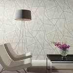 Antonina Vella Nazca wallpaper, color Neutral & Silver, SKU MD7183