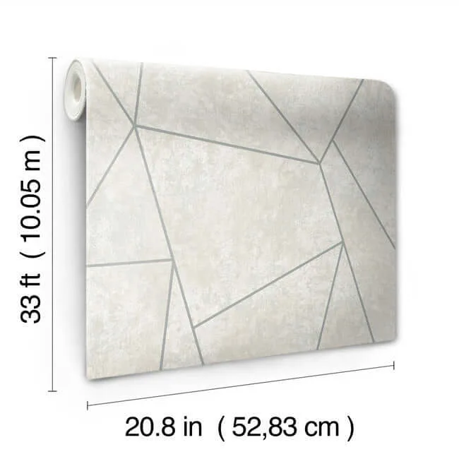 Antonina Vella Nazca wallpaper, color Neutral & Silver, SKU MD7183