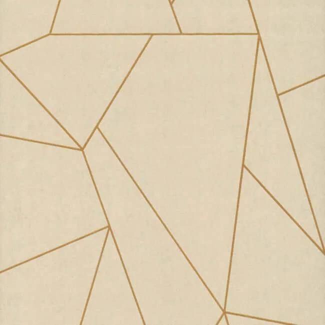 Antonina Vella Nazca wallpaper, color Almond & Gold, SKU NW3500