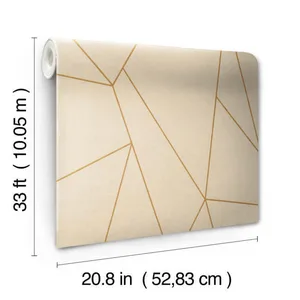 Antonina Vella Nazca wallpaper, color Almond & Gold, SKU NW3500