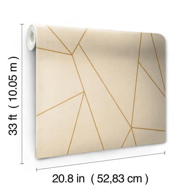 Antonina Vella Nazca - Almond & Gold Wallpaper | Buy Online Antonina Vella Nazca wallpaper, color Almond & Gold, SKU NW3500