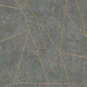 Antonina Vella Nazca wallpaper, color Dark Grey & Gold, SKU NW3502