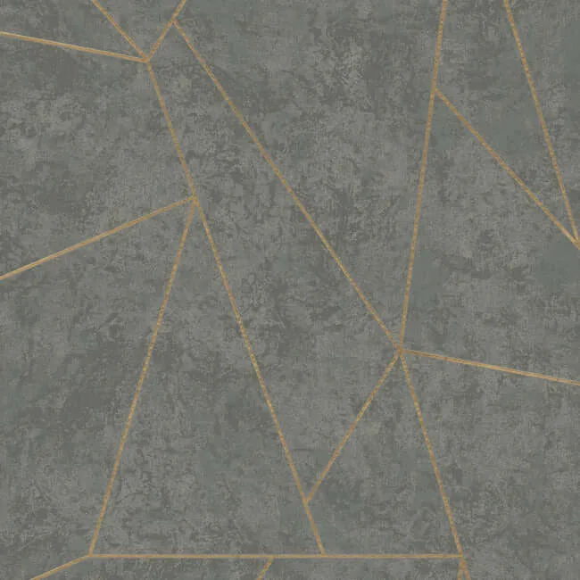 Antonina Vella Nazca wallpaper, color Dark Grey & Gold, SKU NW3502