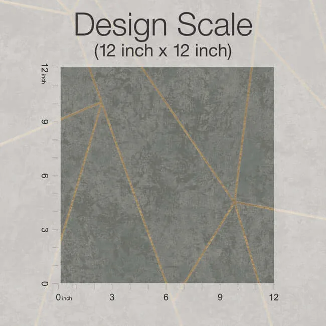 Antonina Vella Nazca wallpaper, color Dark Grey & Gold, SKU NW3502