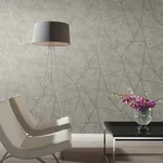 Antonina Vella Nazca - Light Grey & Silver Wallpaper | Buy Online Antonina Vella Nazca wallpaper, color Light Grey & Silver, SKU NW3503