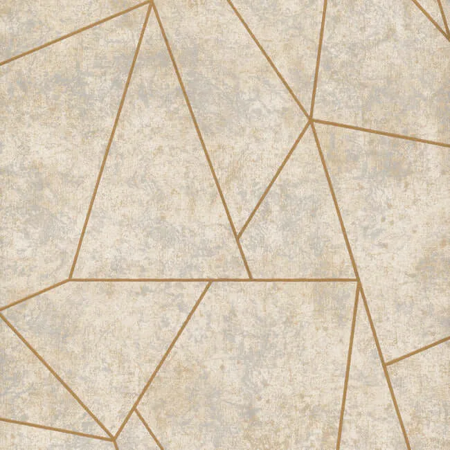 Antonina Vella Nazca wallpaper, color Neutral & Gold, SKU NW3504