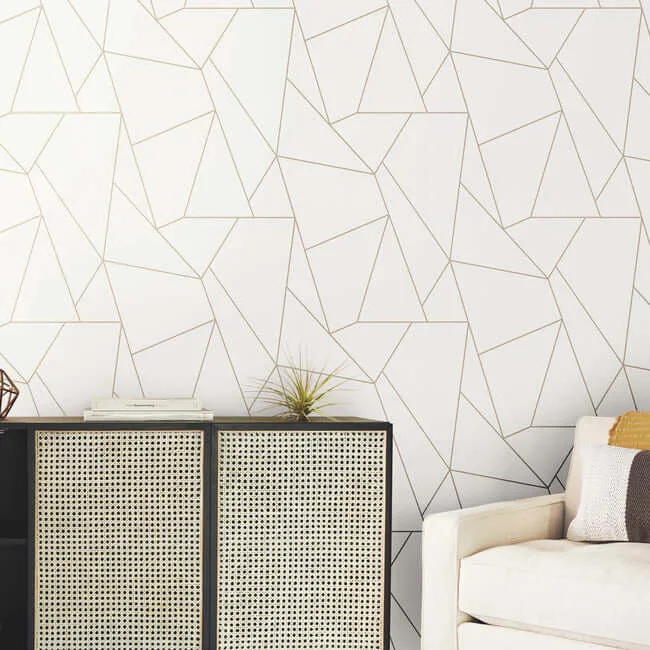 Antonina Vella Nazca wallpaper, color White & Gold, SKU MD7182