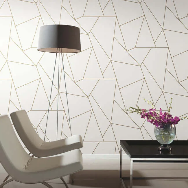 Antonina Vella Nazca wallpaper, color White & Gold, SKU MD7182