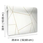 Antonina Vella Nazca wallpaper, color White & Gold, SKU MD7182