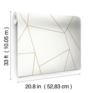 Antonina Vella Nazca wallpaper, color White & Gold, SKU MD7182