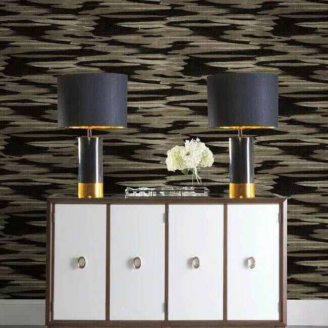 Antonina Vella Nimbus - Black Wallpaper | Buy Online Antonina Vella Nimbus wallpaper, color Black, SKU DD3825
