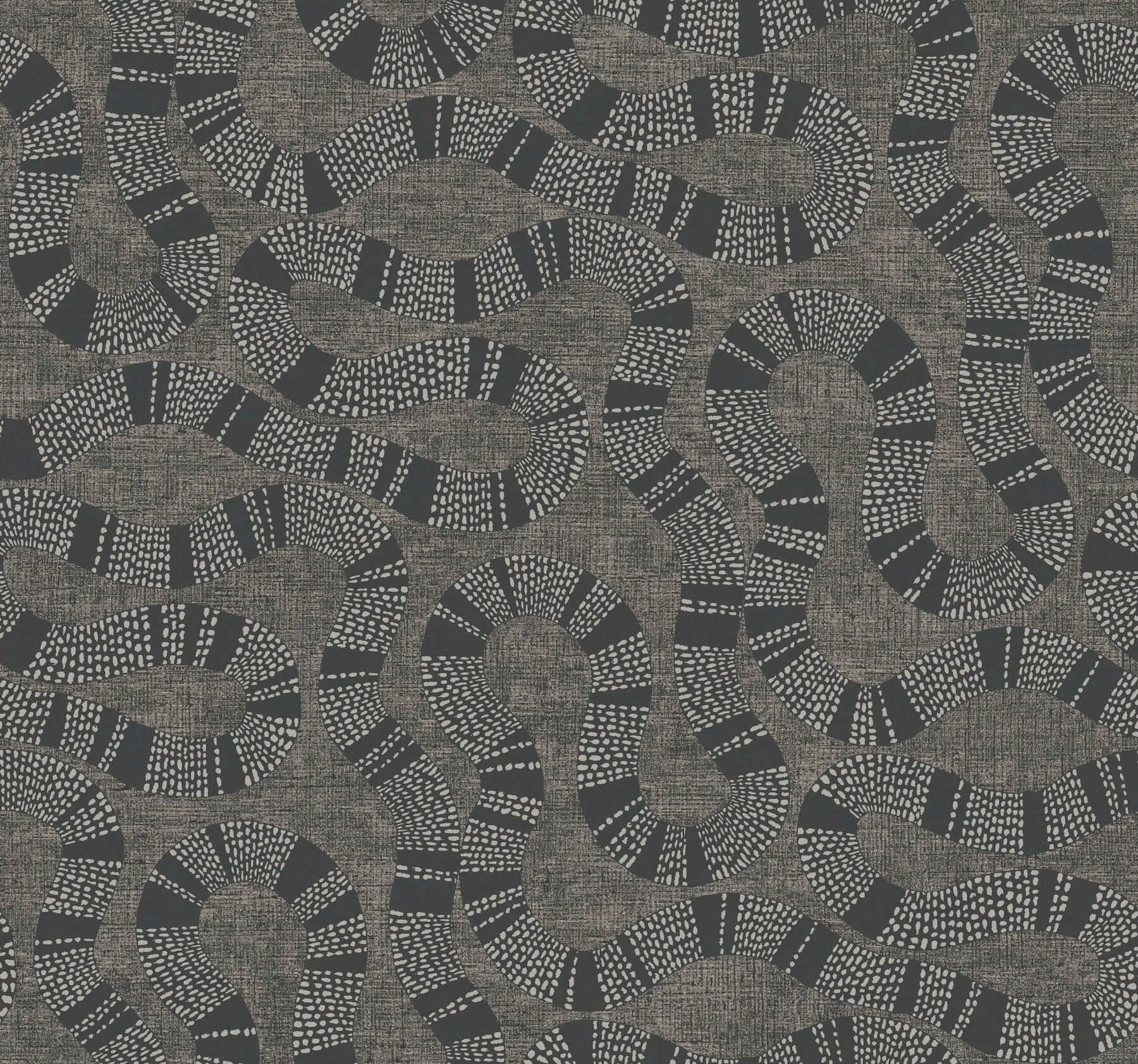 Antonina Vella Ophidia wallpaper, color Black, SKU AB3004