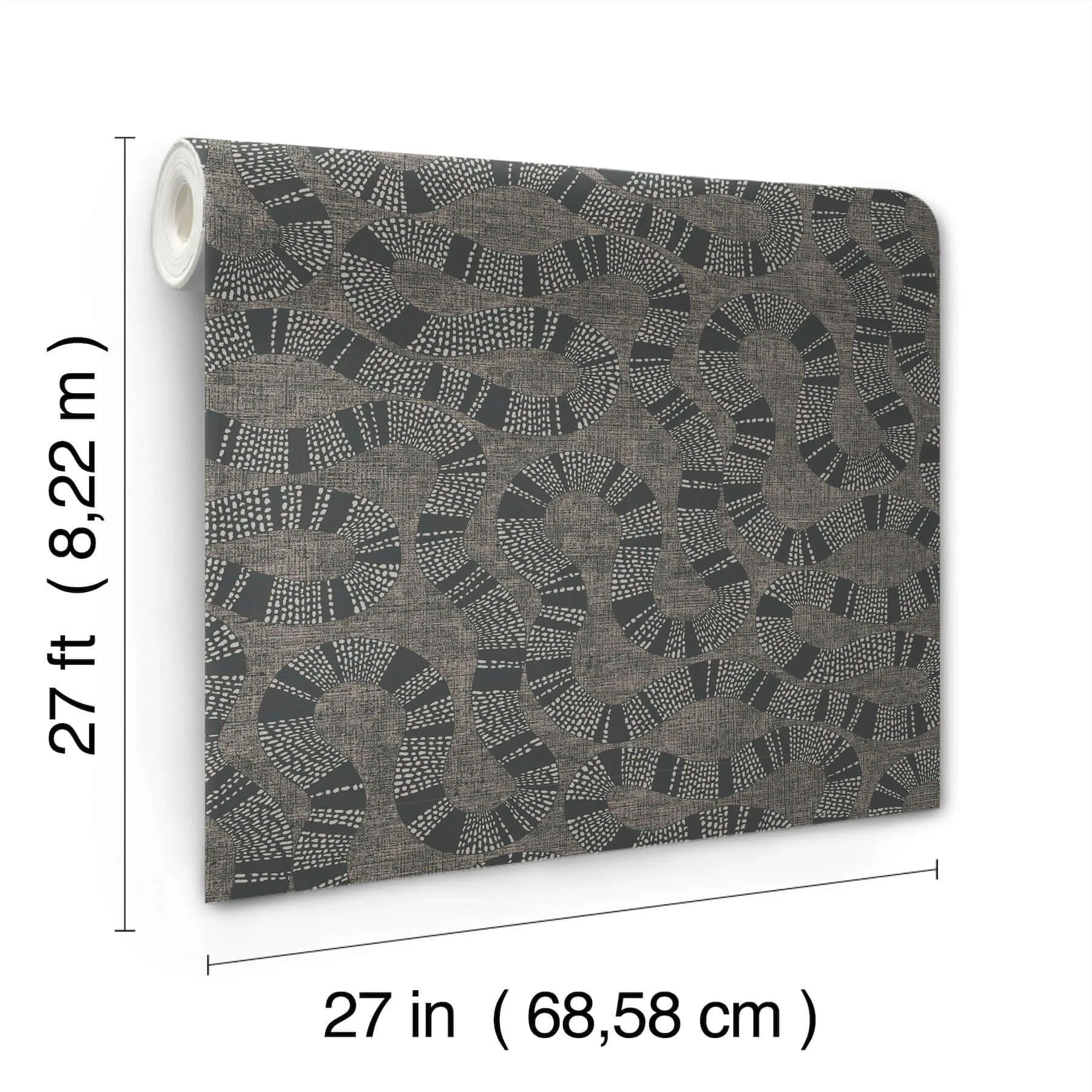 Antonina Vella Ophidia - Black Wallpaper | Buy Online Antonina Vella Ophidia wallpaper, color Black, SKU AB3004