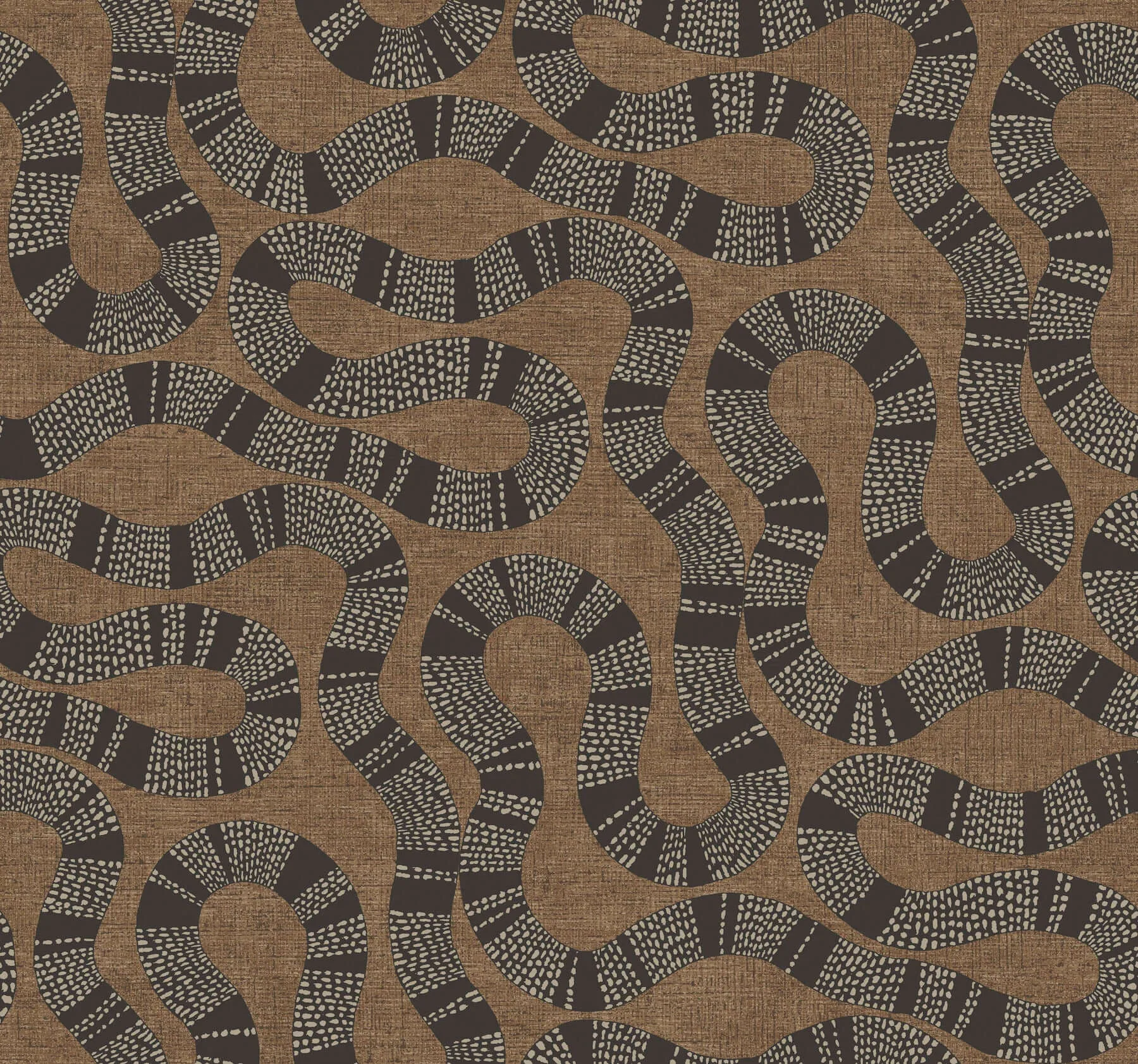 Antonina Vella Ophidia wallpaper, color Brown, SKU AB3001