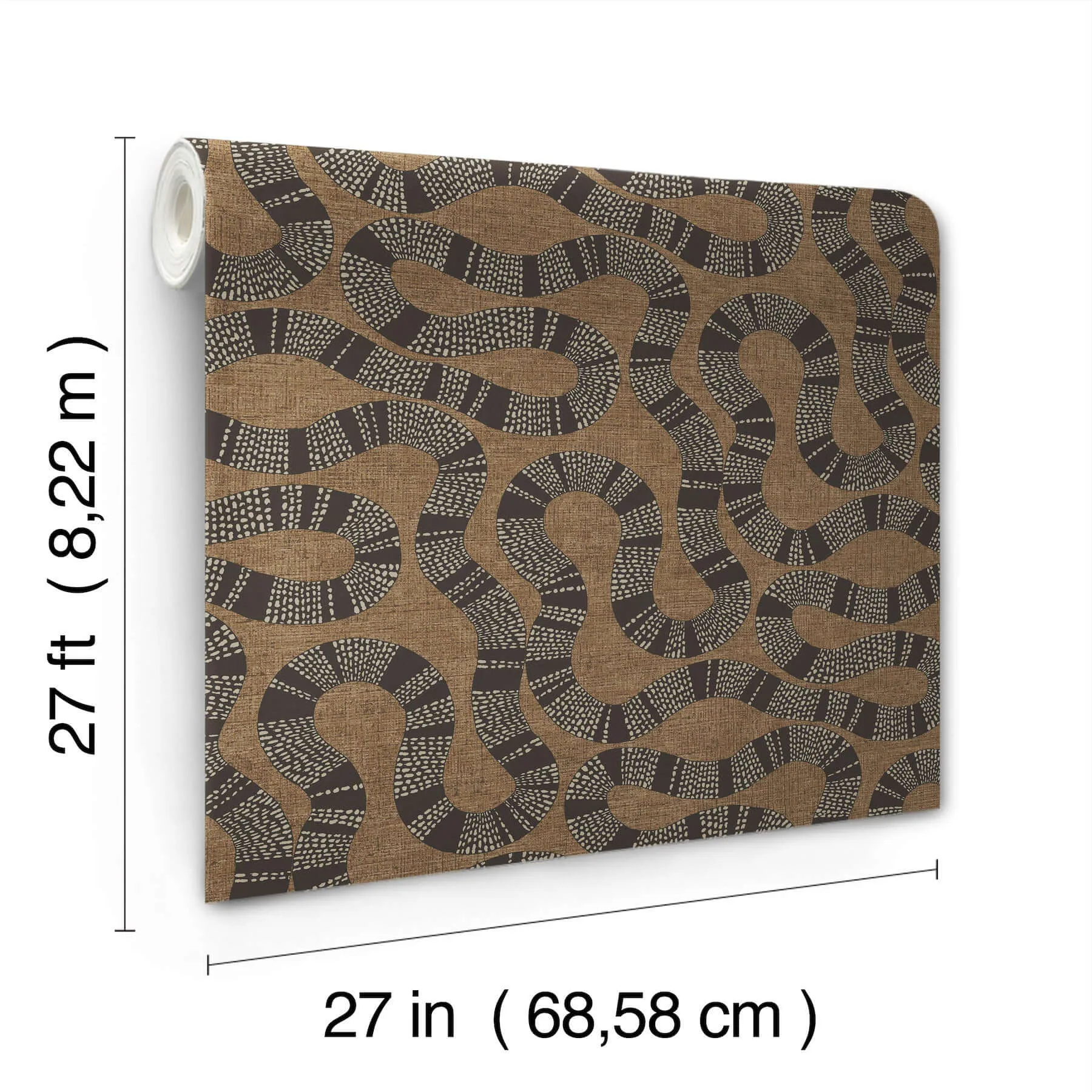Antonina Vella Ophidia - Brown Wallpaper | Buy Online Antonina Vella Ophidia wallpaper, color Brown, SKU AB3001