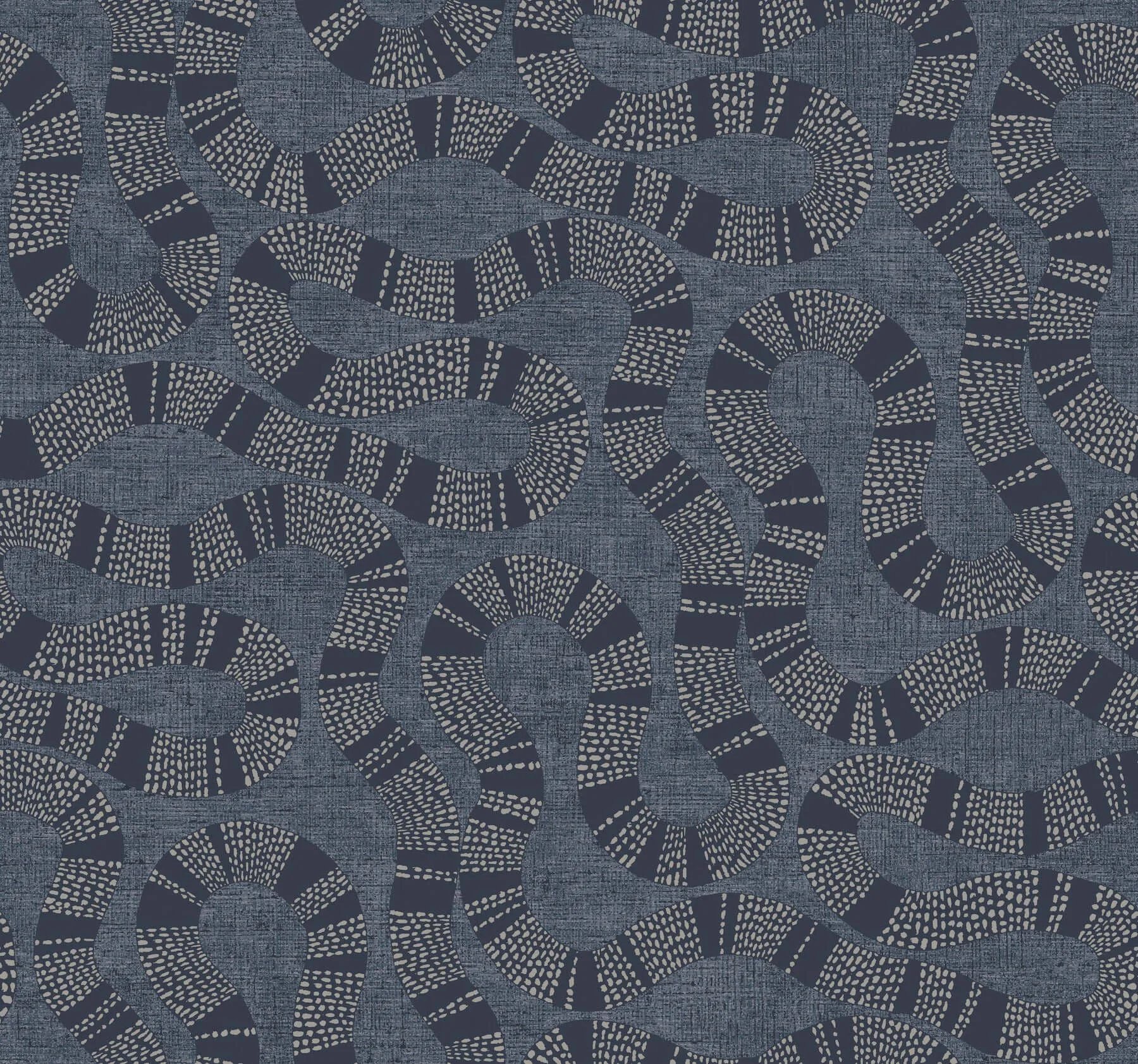 Antonina Vella Ophidia wallpaper, color Navy, SKU AB3002