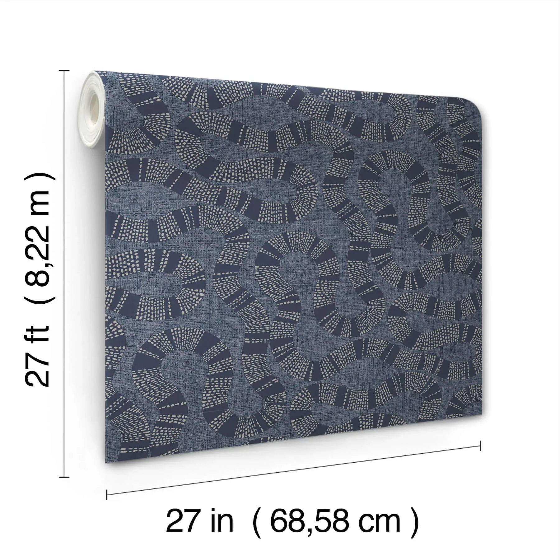 Antonina Vella Ophidia - Navy Wallpaper | Buy Online Antonina Vella Ophidia wallpaper, color Navy, SKU AB3002