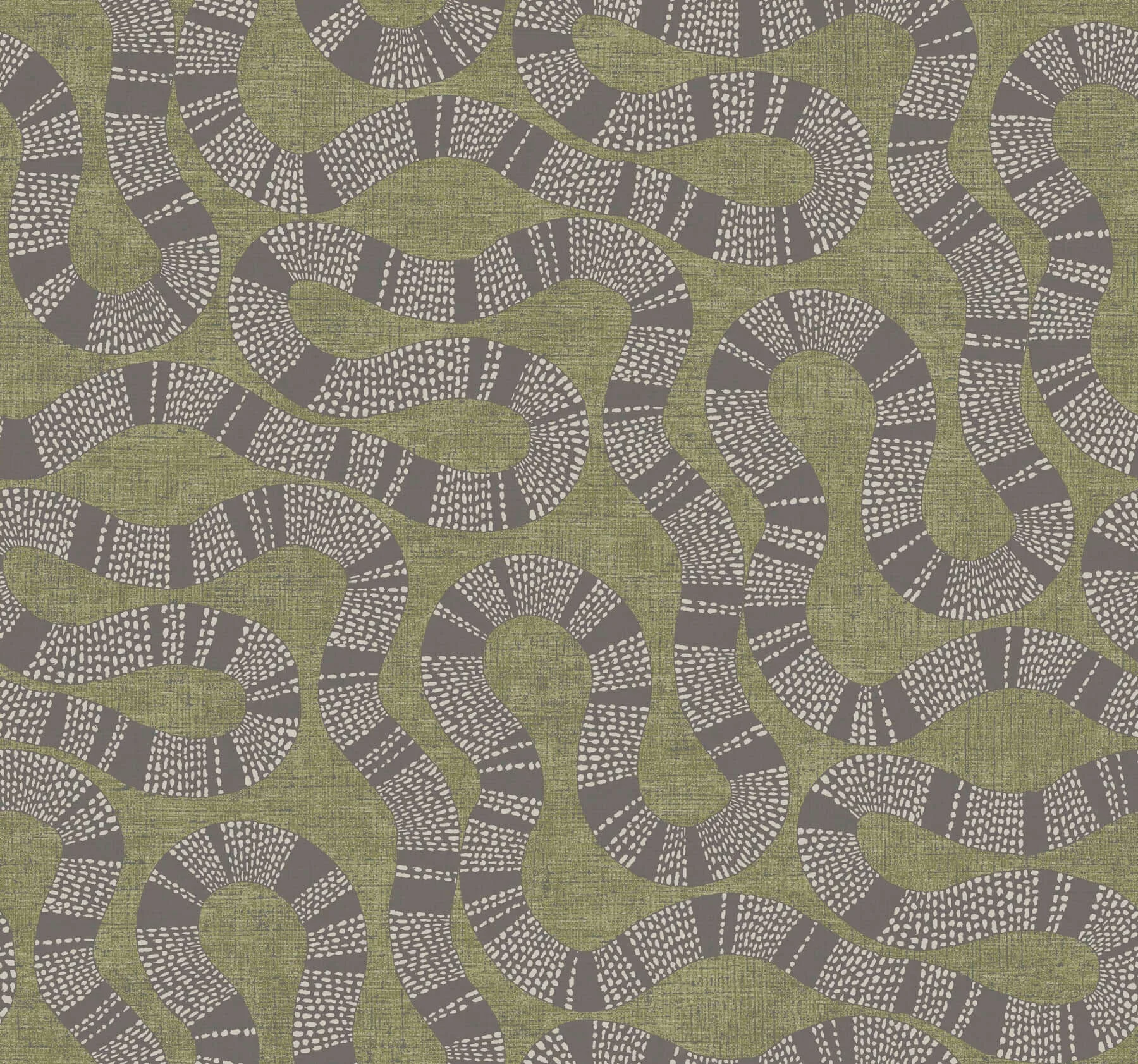 Antonina Vella Ophidia wallpaper, color Olive, SKU AB3005