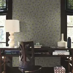 Antonina Vella Ophidia wallpaper, color Olive, SKU AB3005