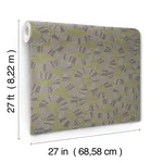 Antonina Vella Ophidia wallpaper, color Olive, SKU AB3005