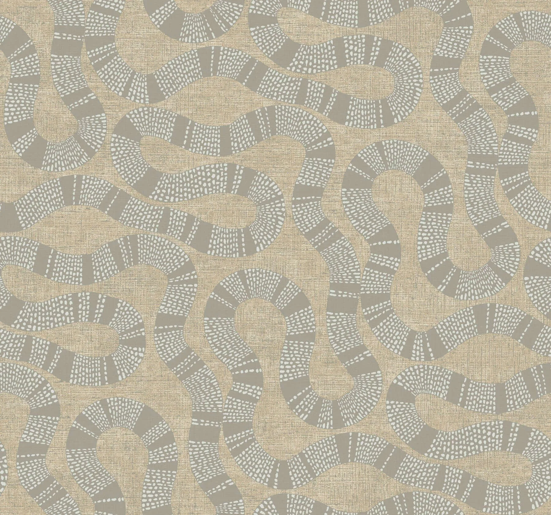 Antonina Vella Ophidia wallpaper, color Taupe, SKU AB3003