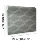Antonina Vella Palisades Paperweave wallpaper, color Grey & White, SKU BO6722