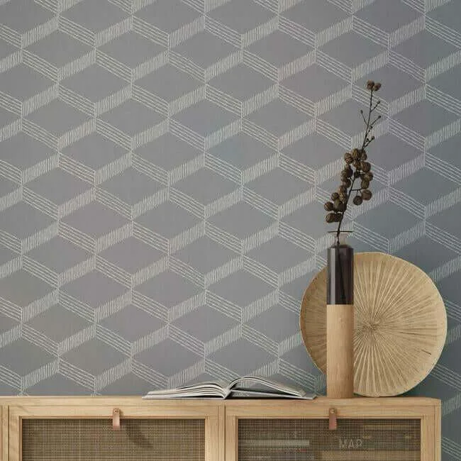 Antonina Vella Palisades Paperweave wallpaper, color Grey & White, SKU BO6722
