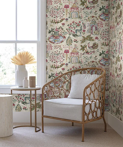 Antonina Vella Parc wallpaper, color Mulberry, SKU VP1403