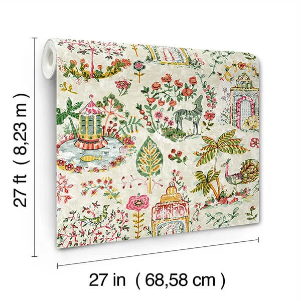 Antonina Vella Parc wallpaper, color Berry, SKU VP1401