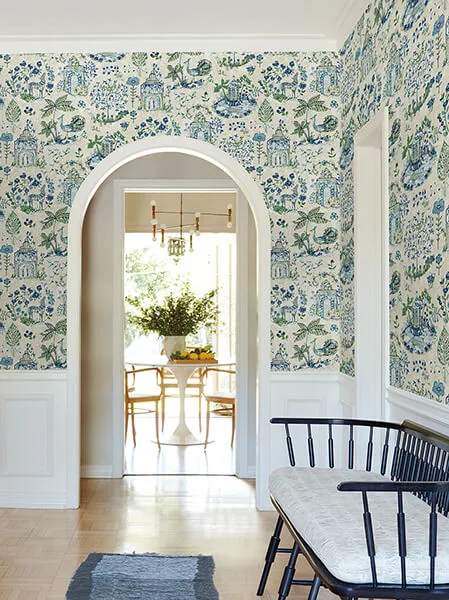 Antonina Vella Parc - Blue & Green Wallpaper | Buy Online Antonina Vella Parc wallpaper, color Blue & Green, SKU VP1402