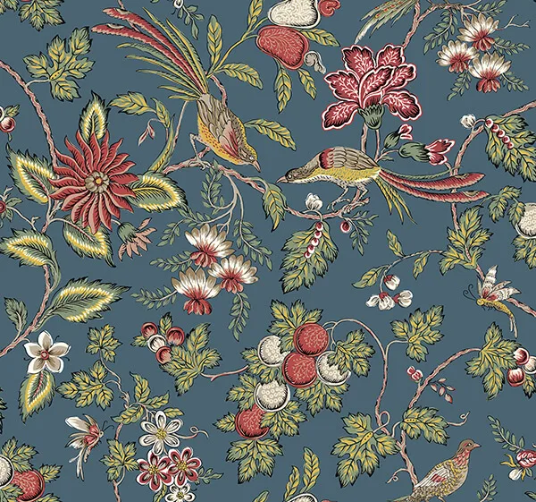 Antonina Vella Parterre wallpaper, color Indigo, SKU VP1311