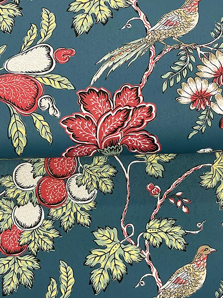 Antonina Vella Parterre wallpaper, color Indigo, SKU VP1311
