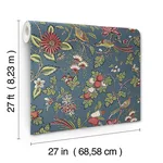 Antonina Vella Parterre wallpaper, color Indigo, SKU VP1311