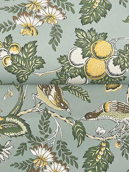 Antonina Vella Parterre - Blue Dawn Wallpaper | Buy Online Antonina Vella Parterre wallpaper, color Blue Dawn, SKU VP1315