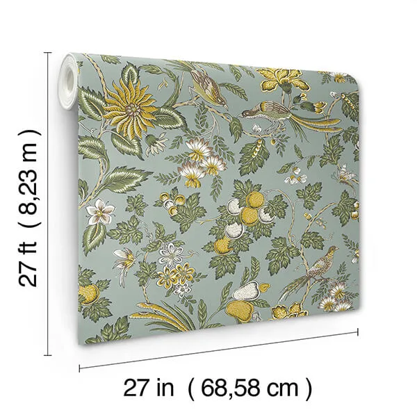 Antonina Vella Parterre - Blue Dawn Wallpaper | Buy Online Antonina Vella Parterre wallpaper, color Blue Dawn, SKU VP1315