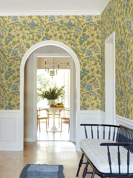 Antonina Vella Parterre wallpaper, color Saffron, SKU VP1313